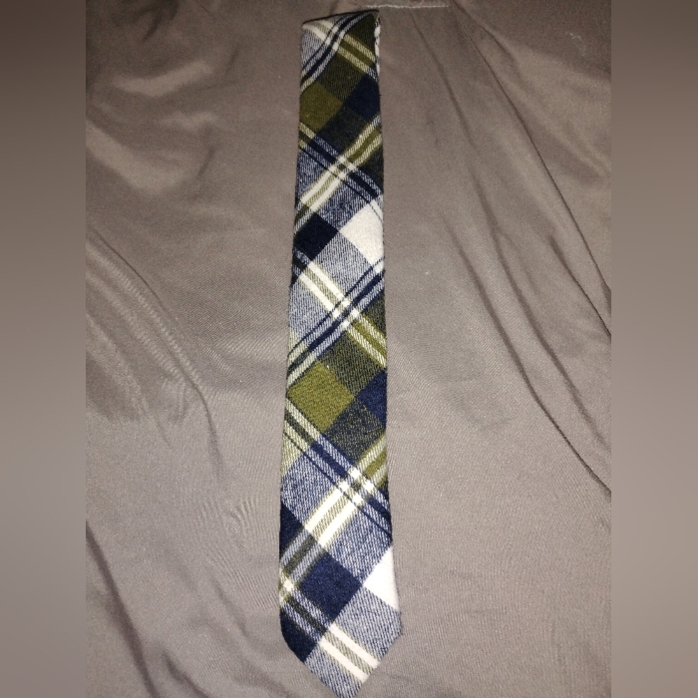 Original Penguin Blue & Green Plaid Tie